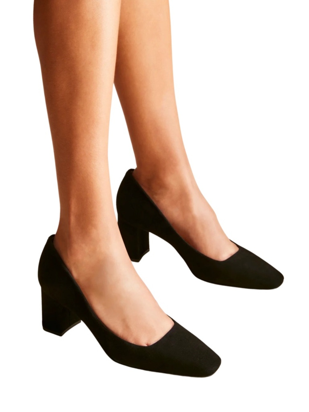 INEZ Black Suede Pumps